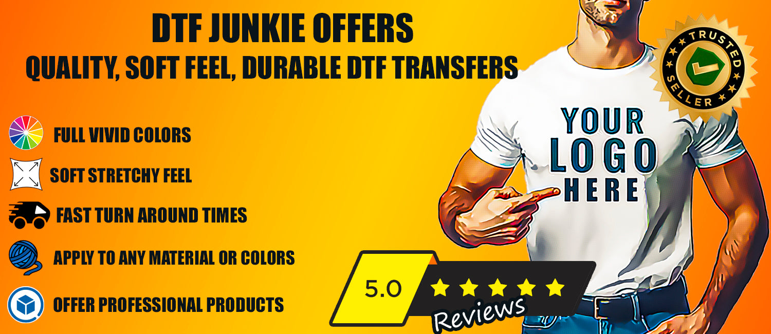 DTF Junkie offers: Quality, Wholesale priced DTF Gang sheets , full vibrant colors, soft stretchy heat transfers, apply to any material or colors, offer professional products