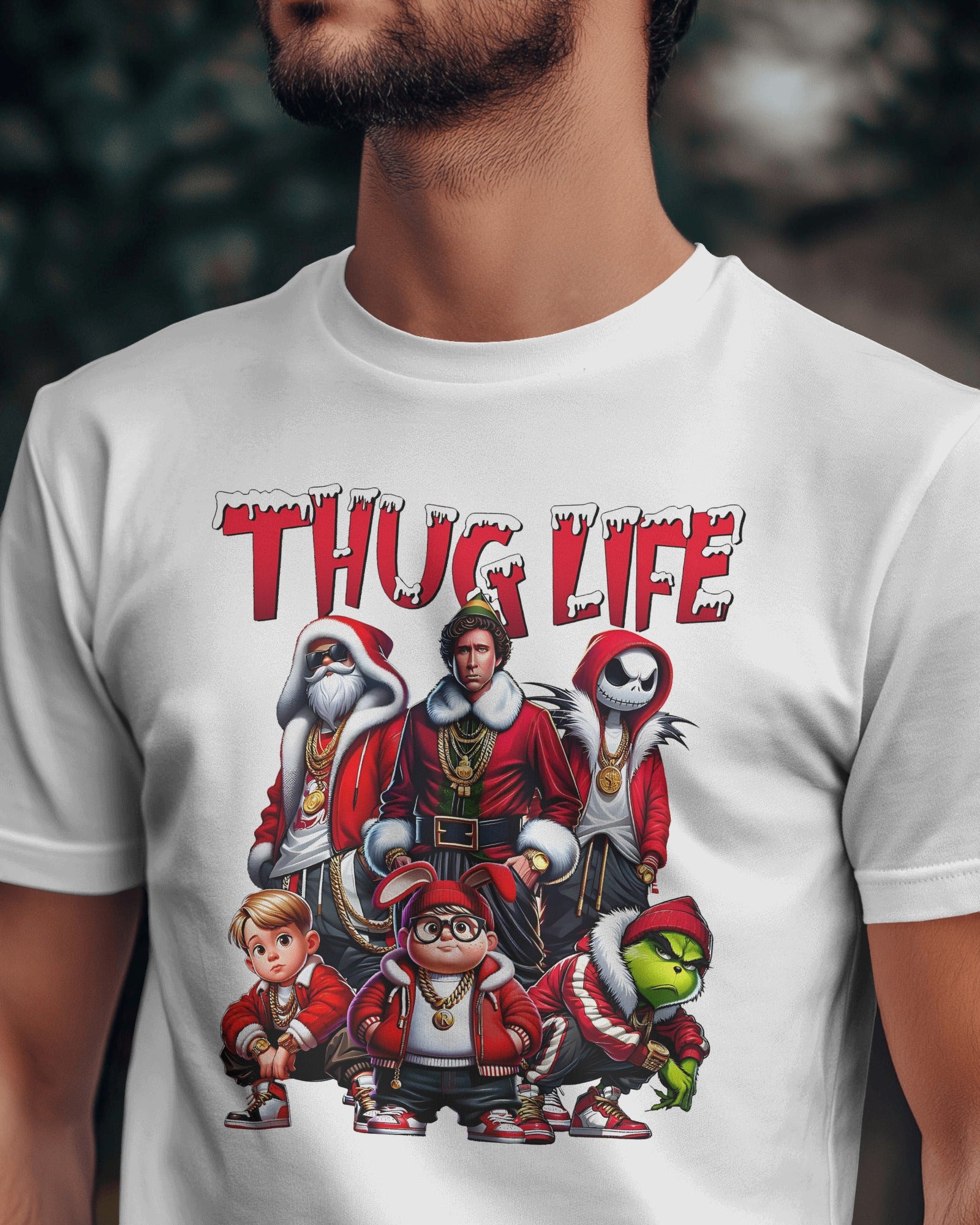 X- mas Thug Life DTF Gang Sheet, Santa Thug Life, Frosty Thug Life, Rudolph Thug Life, V2