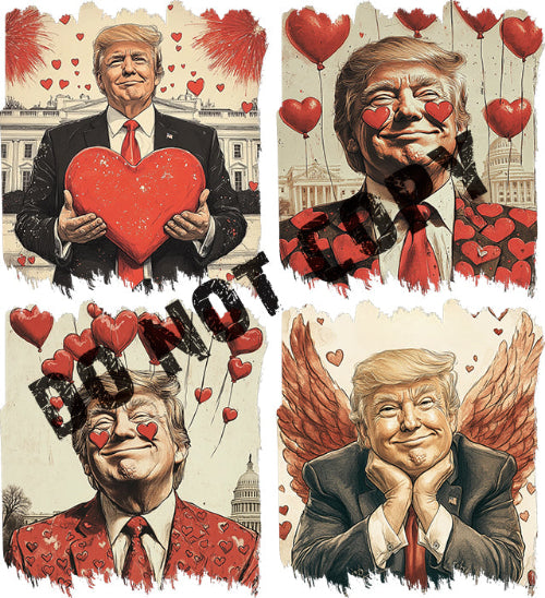 Trump Valentine DTF Prints